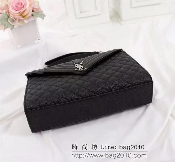 YSL聖羅蘭 爆款 魚子醬紋牛皮鏈條單肩斜挎包 26808 YAS1327